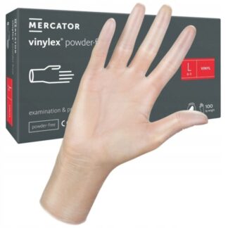 Rękawice winylowe bezpudrowe